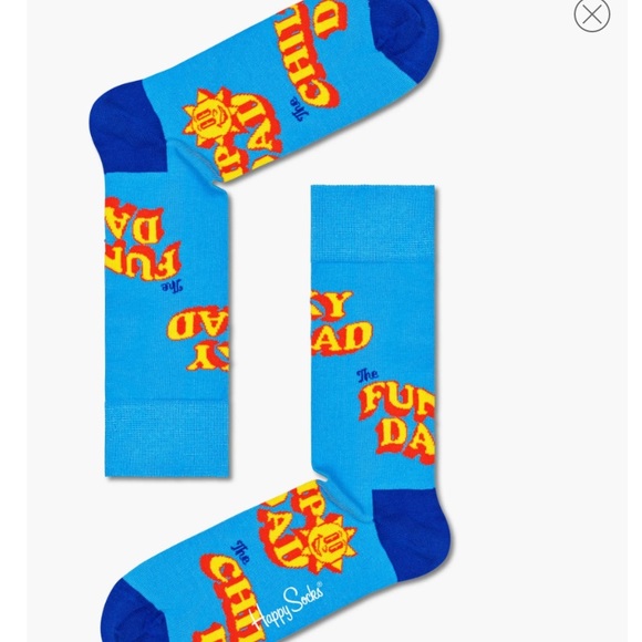 Fathers’ Day Gift: Happy Socks Fun Hip Chill Dad Crew Socks Fits Men 8-12 - Picture 2 of 4